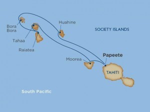 Monica cruise Tahiti map