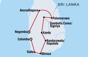 Circle Sri Lanka map
