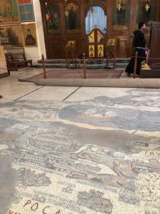 Madaba famous church floor mosaic Jordan