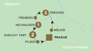 Saxony and Bohemia Christmas Market map